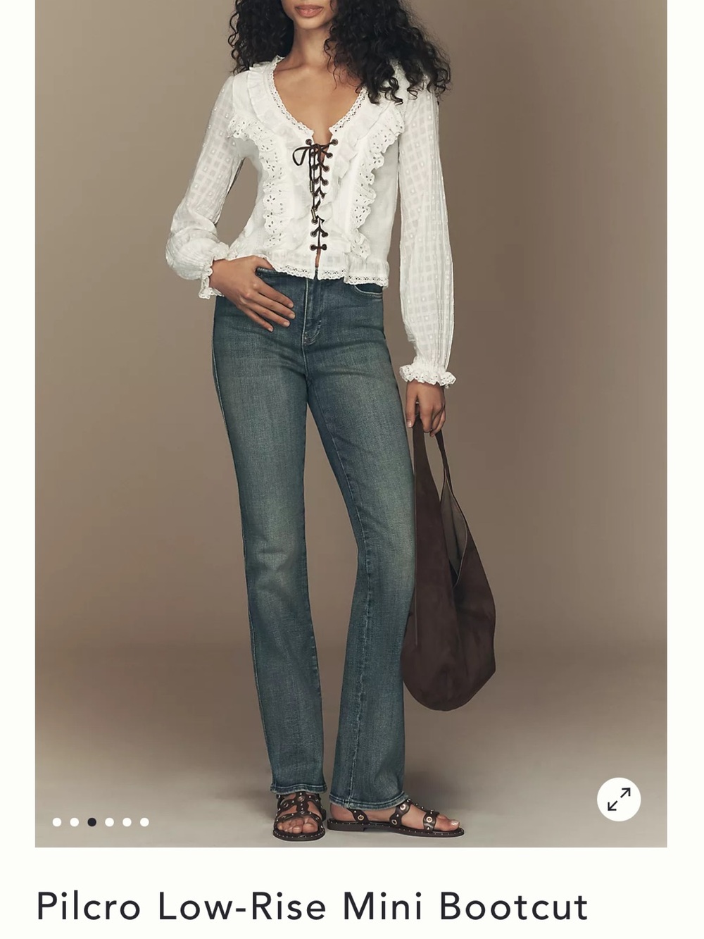 Pilcro Low-Rise Mini Bootcut Jeans NWT